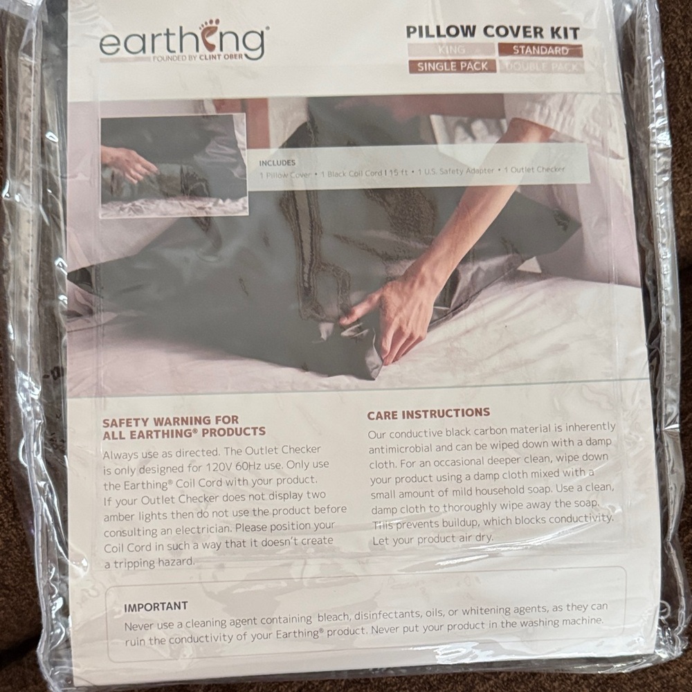 Earth King Pillow Cover Kit in Brown with Black